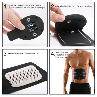 Wireless EMS Trainer Abs Muscle Stimulator Myostimulator Body Fitness Electric Weight Loss Body Slimming Massager Belt Body Slim